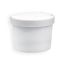 MULMEHË® 8 oz. White Paper Food Containers with Vented Lids, 25 Pack