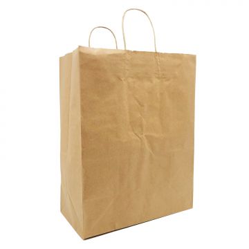 MULMEHË® Paper Retail Grocery Bag, Gift Bag, Rope Handles, 12x7x17 in, 50 Pack