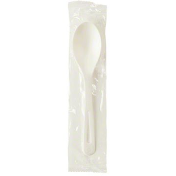 World Centric® TPLA Cutlery - 6.3", Spoon, Wrapped