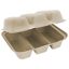 World Centric® 3-Compartment Fiber Taco Box - 8" x 7" x 3"