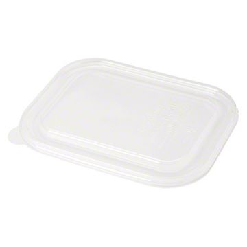 World Centric® Clear PLA Lid For Fiber Tray - 8" x 6"