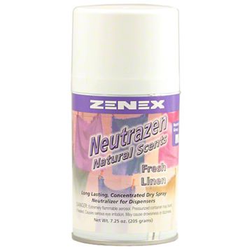 Zenex® Neutrazen Dry Spray Odor Counteractant, Fresh Linen, 10 oz., Case of 12